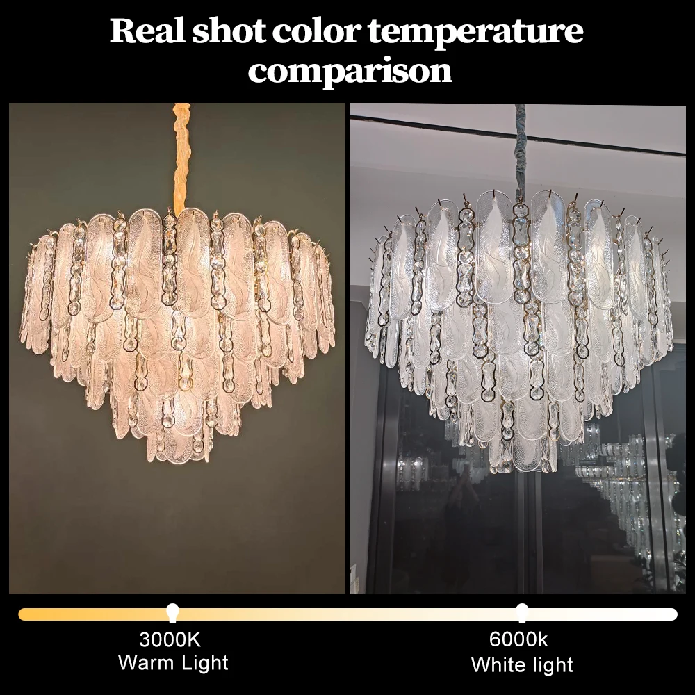 Luxury Large Crystal Chandelier High Ceiling Vila Living Room Rose Gold Crystal Pendant Lights Chandeliers Vintage Lighting Lamp