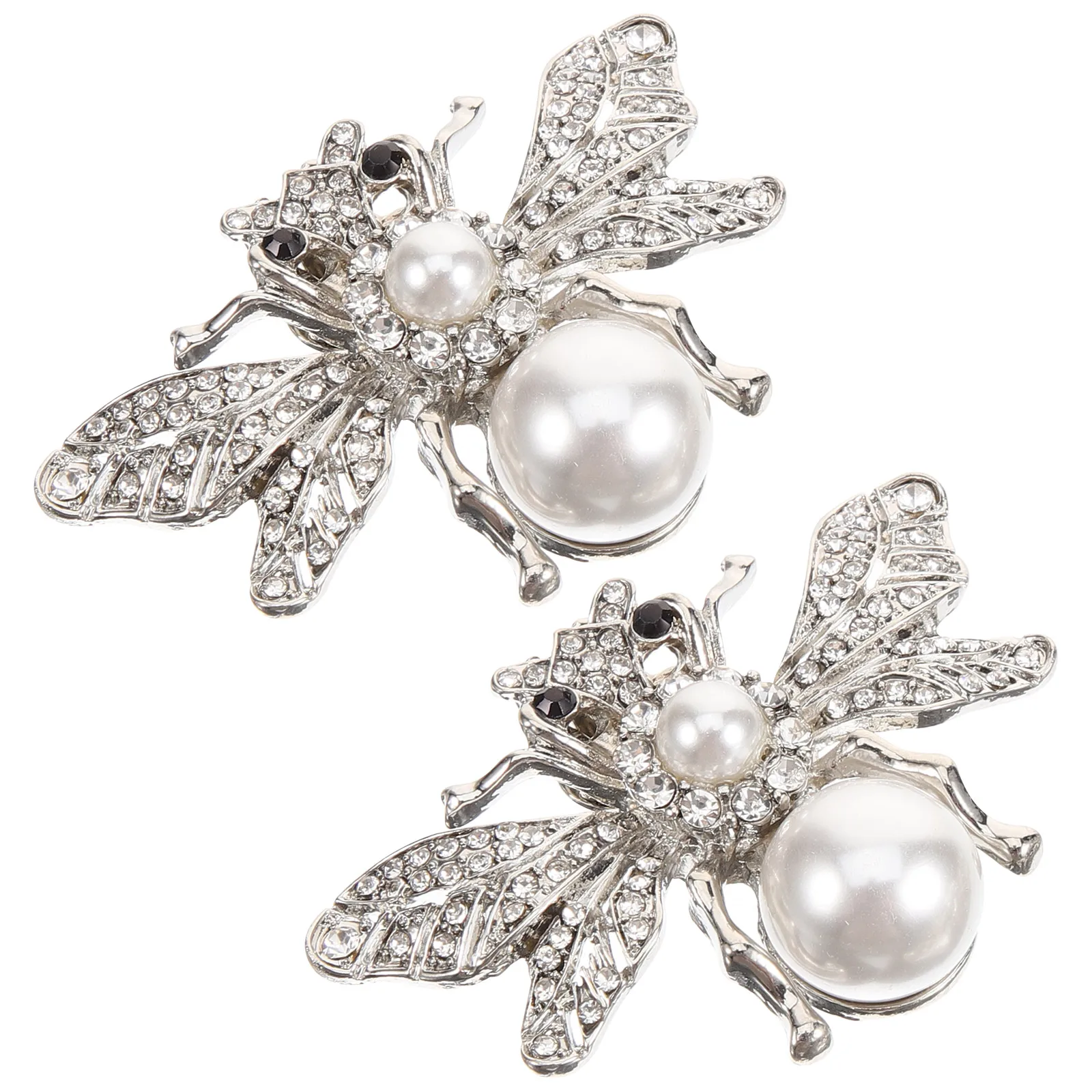 

1 Pair Detachable Bride Shoe Clip Bee Shape Zinc Alloy Rhinestone Buckle For Flats Pumps Heels Prom Bridal Shoes Accessories