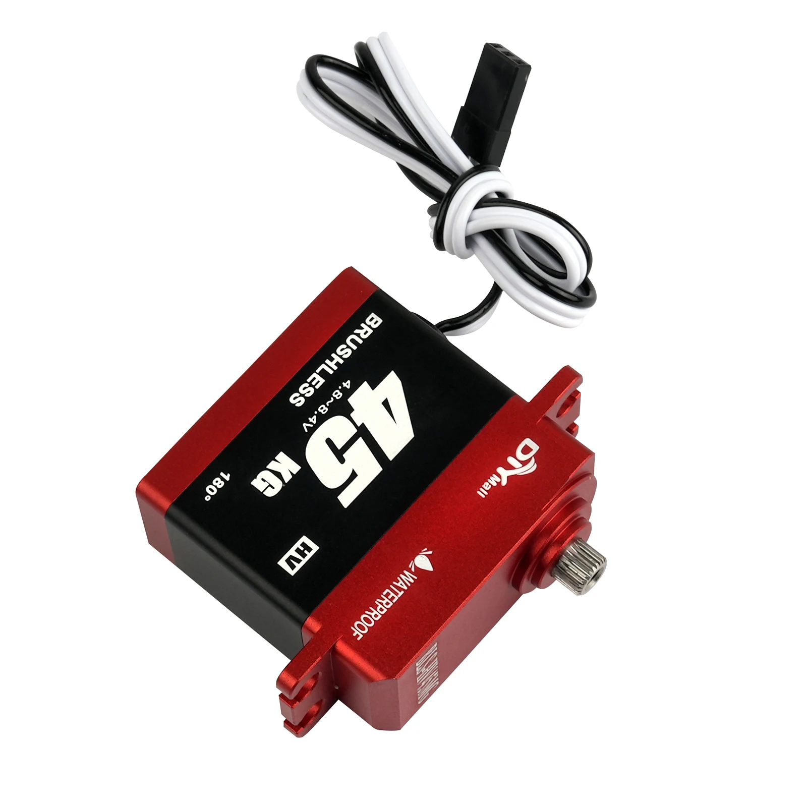 BLS-HV45MG 45KG Brushless Digital Servo HV 8.4V Caixa de alumínio Metal Gear 180/270/360 °   À prova d'água para robô de caminhão de carro RC