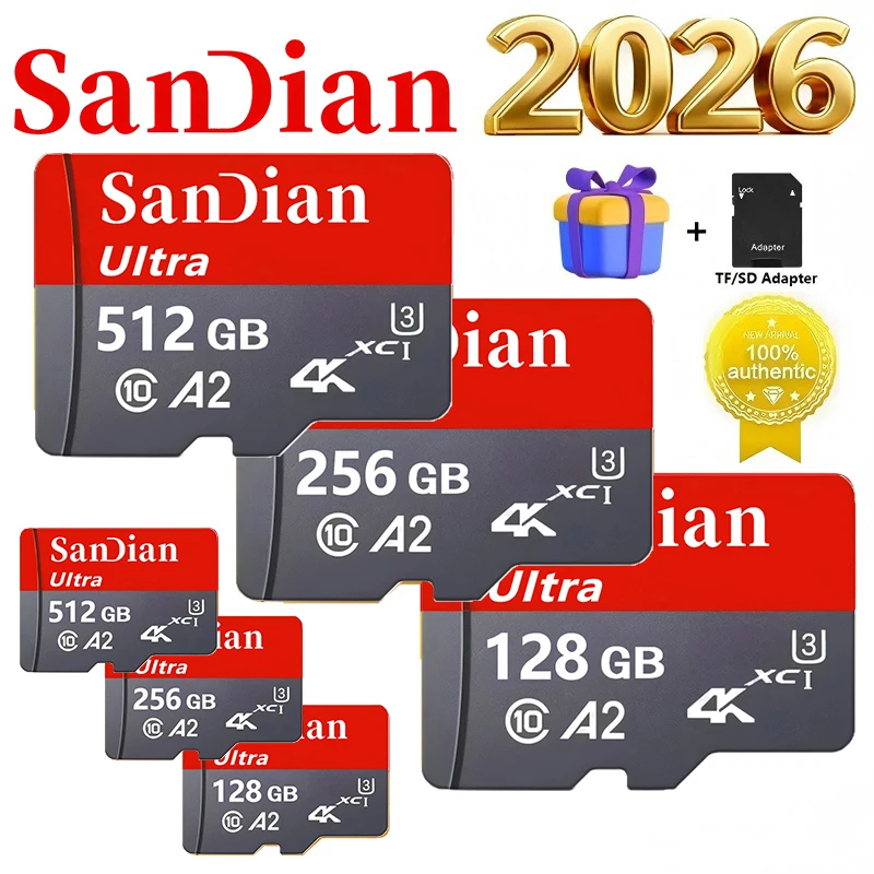 512GB 64GB 256GB 32GB Micro TF SD Card Memory Card SD Cards TF Cards 8K for Smart TV/Baby Monitor/Camera/Drone Camera/PC Mac