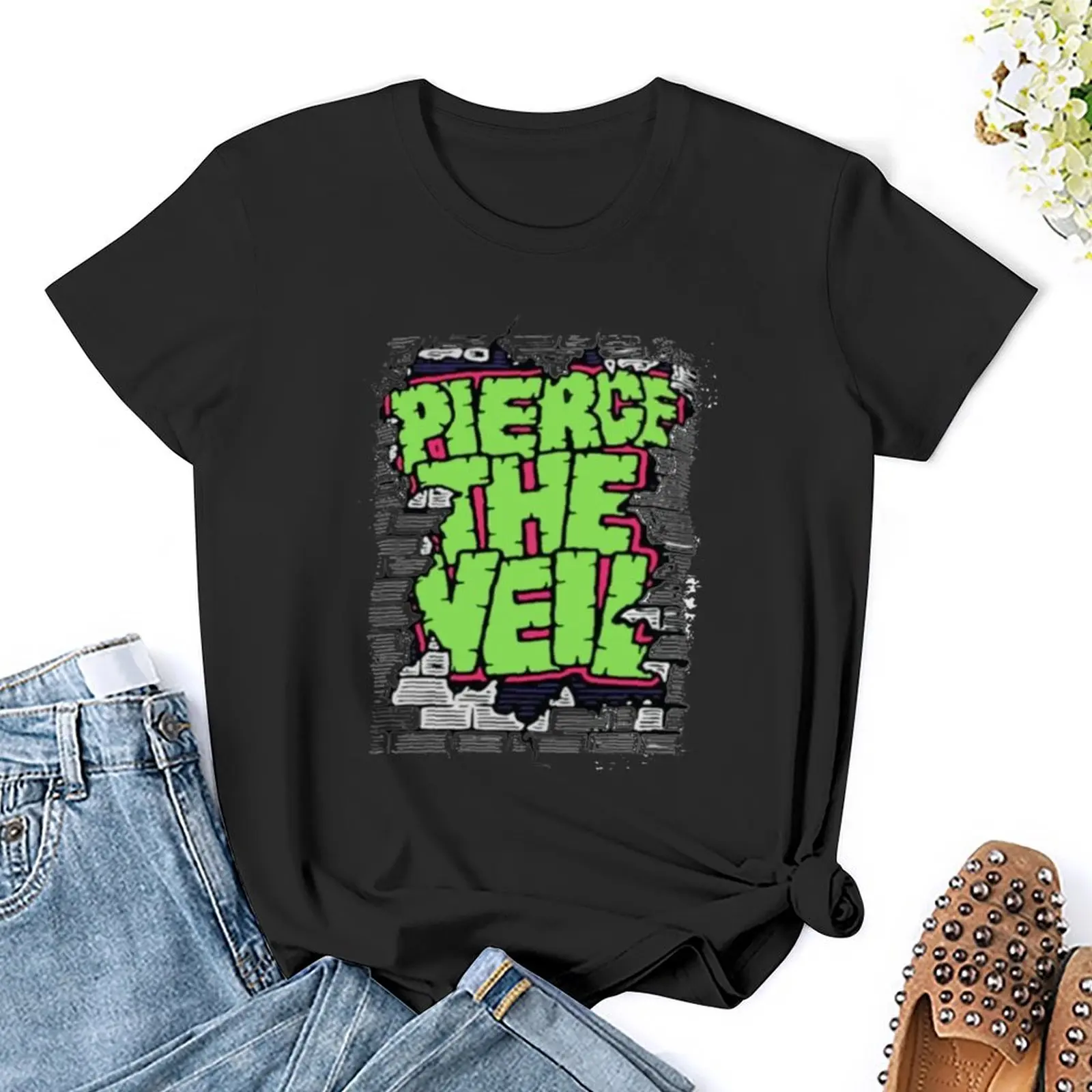 pierce the veil T-Shirt hippie clothes Female clothing aesthetic clothes shirts graphic tees t shirt dress Women