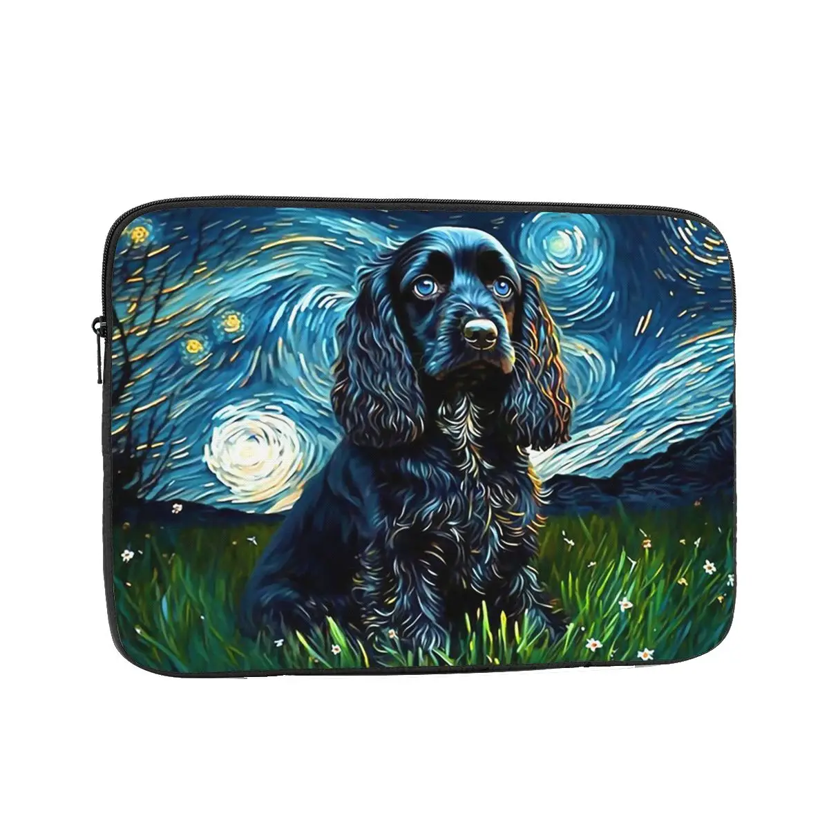 

A Cocker Spaniel Puppy Starry Night Laptop Sleeve Cover Bag 10 12 13 15 17 Inch Notebook Bag Sleeve Tablet Shockproof Case Bag
