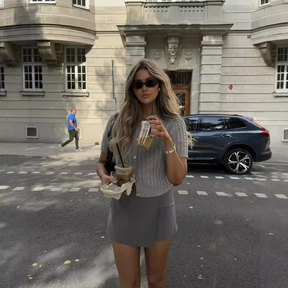 Dames Elegant Effen Vest Top Mode Bordeaux Rood O-hals Slanke Korte Mouw Lente Kantoor Dame Chic Effen Lange Mouw Outerwe