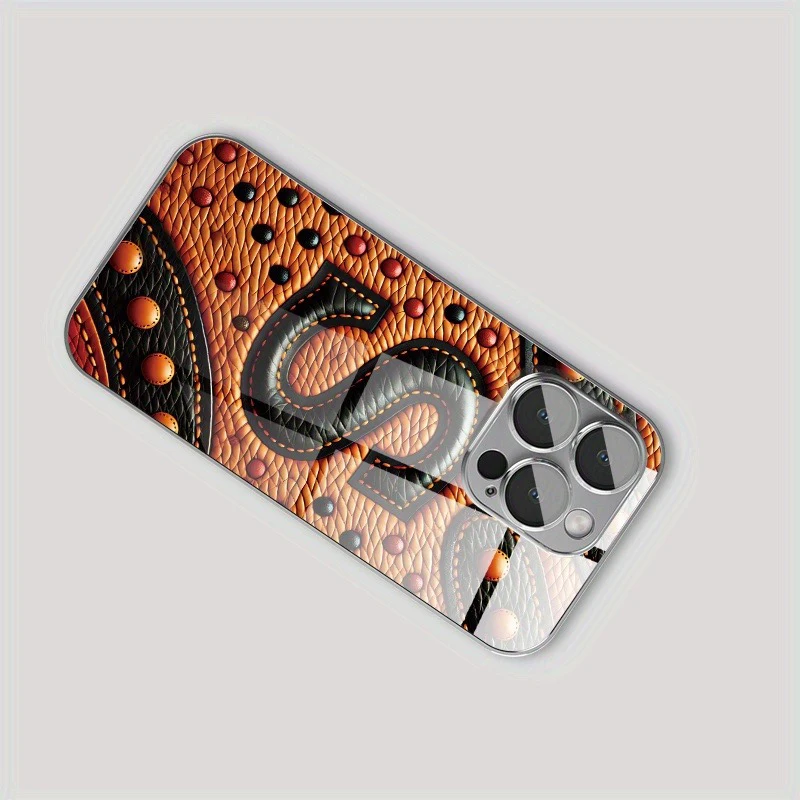 

Orange Grain Letter Phone Case for Oppo Reno14 Reno13 Reno12 F Reno11 Reno10 Reno8 Reno7 Reno6 Z T Pro 4G5G Tempered Glass Cover