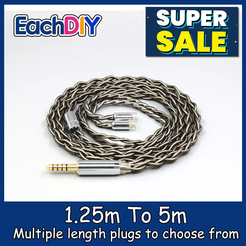 

99% Pure Silver Palladium + Graphene Gold Earphone Shielding Cable For Sennheiser IE8 IE8i IE80 IE80s Metal Pin LN008202