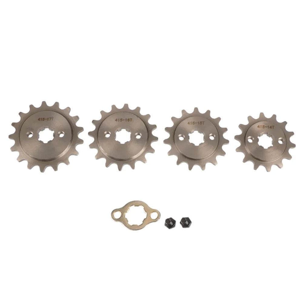 Motorcycle Front Engine 415# 14T 15T 16T 17T Teeth 17mm Chain Sprocket with Retainer Plate Locker for Motorized Bicycle Parts