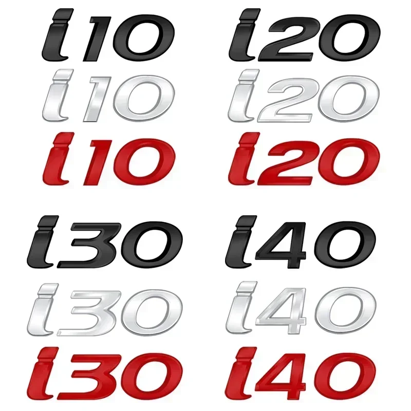 for Hyundai I10 I20 I30 I40 N N LINE 2021 2020 2019 2018 2017 3D Car Logo Emblem Body Side Decals Rear Tail Trunk Sticker view 2