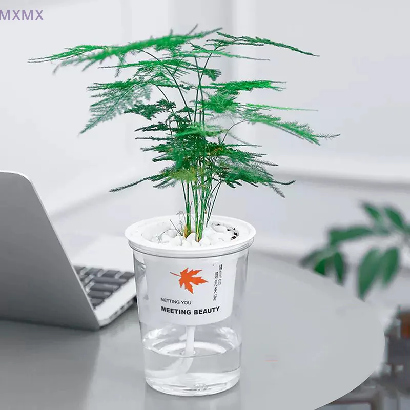Vaso da fiori bianco da 4,33/4,92/5,51 pollici Vaso da fiori con aspirazione automatica Vaso per famiglia