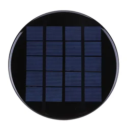 1.1W 5V Solar Charging Panel Mini Round Solar Epoxy Cell Charger Battery Charger Phone Power Bank for 3.7-5V Solar Toys/Light