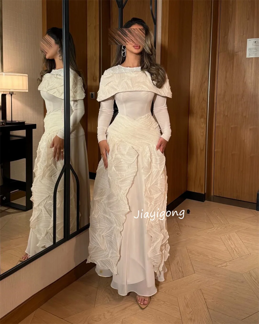 Классические шифоновые плиссированные платья миди трапециевидной формы с круглым вырезом по индивидуальному заказу, современный стиль, мода