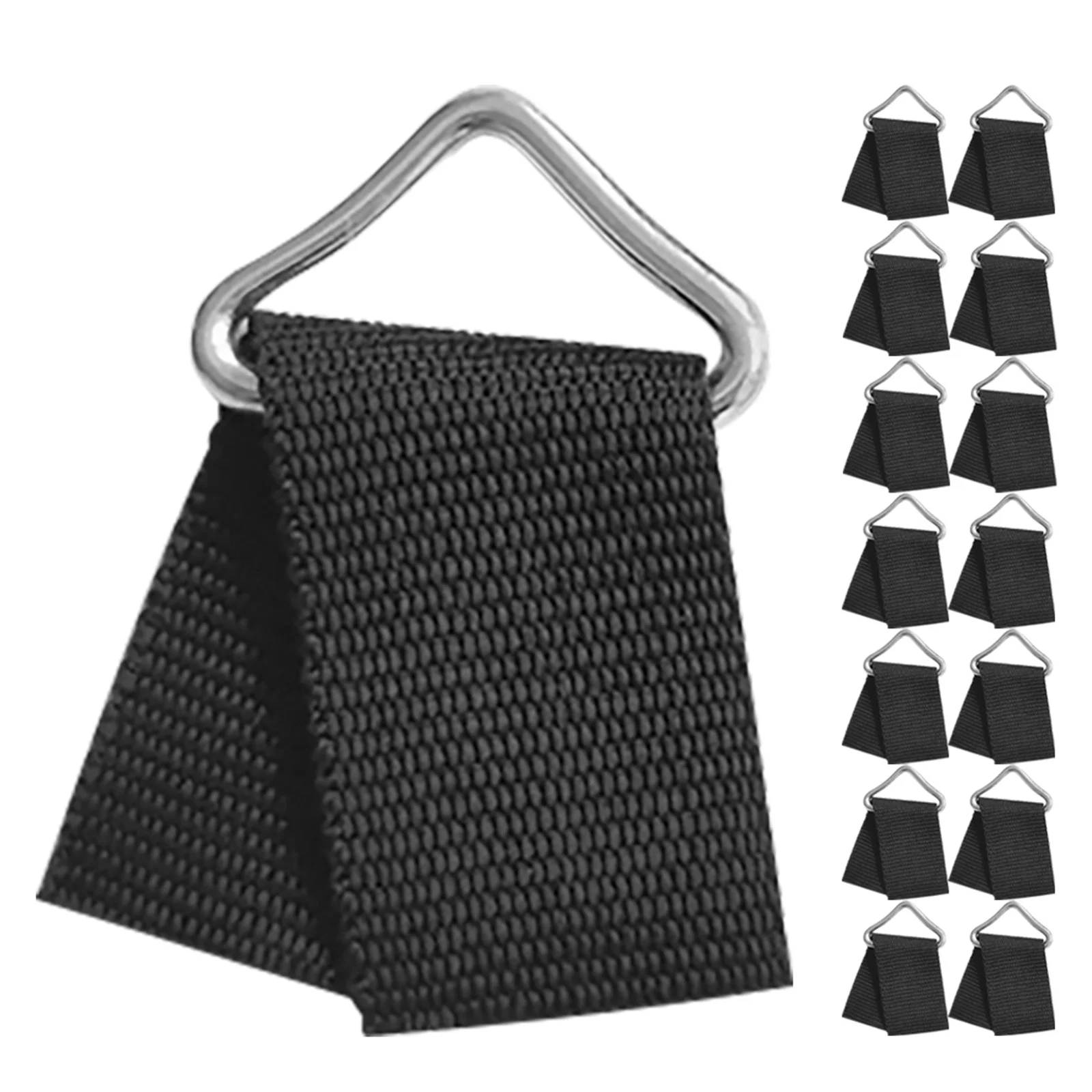 

60Sets Trampoline Reinforcement Rings Heavy Duty Galvanized Steel Triangle Buckles for Mat Repair Outdoor Use Weatherproof