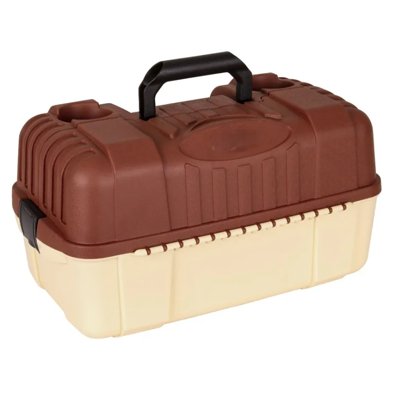 

Outdoors, 7 Tray Hip Roof Tackle Box, Portable All-Weather Tackle Storage,20 inches long, Plastic, Beige