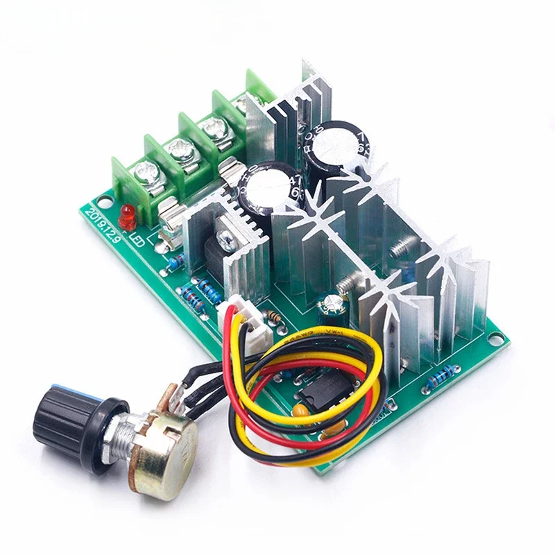 5pcs DC10-60V DC motor speed regulator 12V 24V 36V 48V High power drive module PWM Motor speed controller 20A current regulator