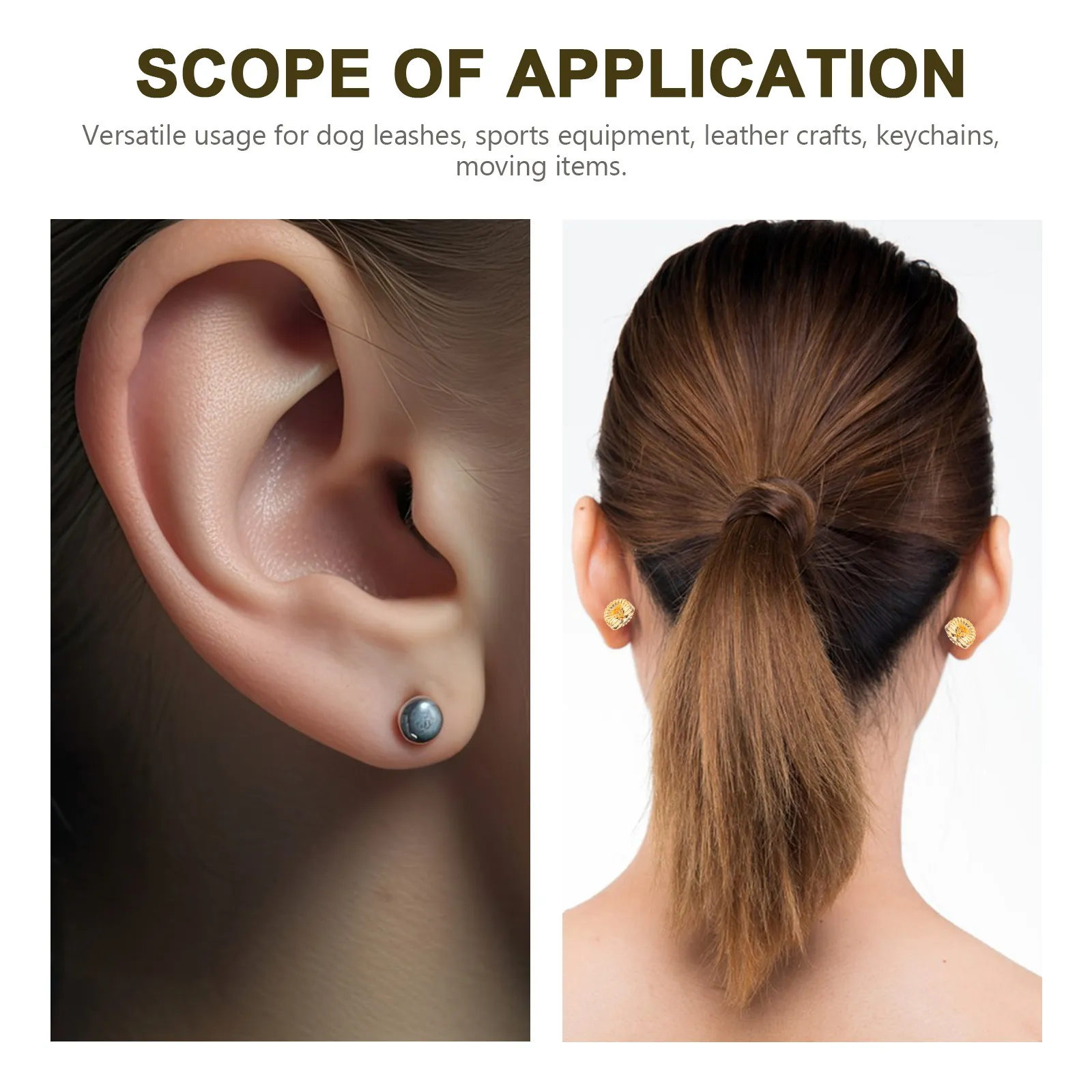 20Pcs Copper Hypoallergenic Earring Backings Locking Stoppers Durable Replacement for Heavy Earrings Jewelry Accessories