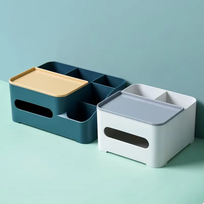 A multifunctional tissue box for home living room storage, simple paper drawing, Nordic style
