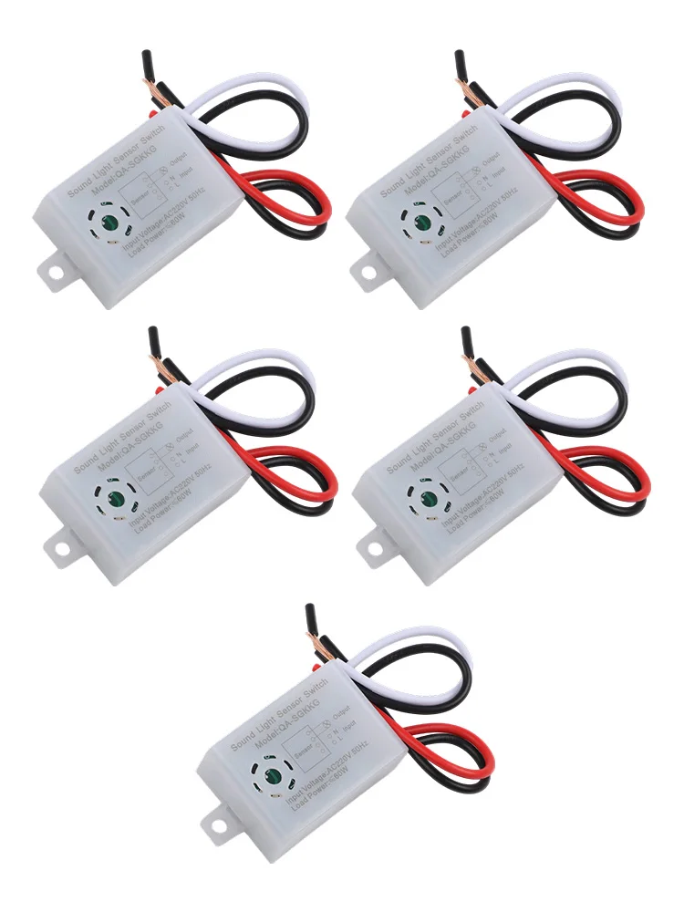 Automatic 220V for Sound Sensor Switch Pack of 5 Voice Control High Sensibility for ideal for Indoor Use Energy Efficient