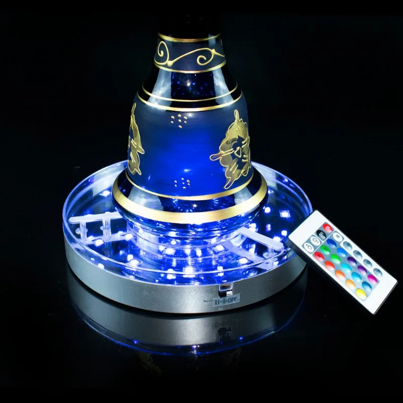 Dedicated battery powered remote control 16 color full color 15CM diameter silver LED light panel