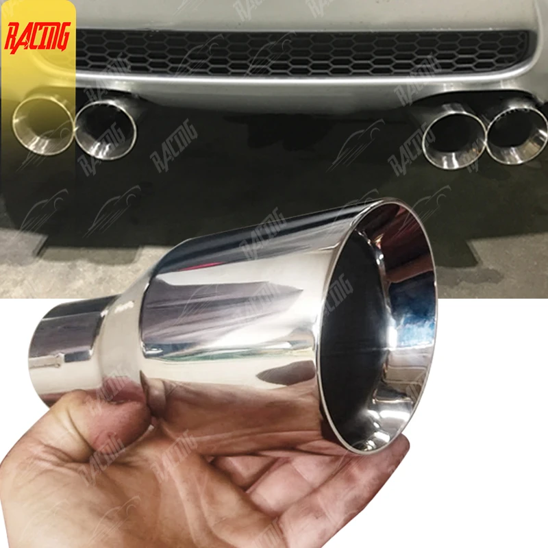 1PCS high-quality 304 stainless steel universal exhaust system end accessories, stainless steel pipes, automotive exhaust pipe d