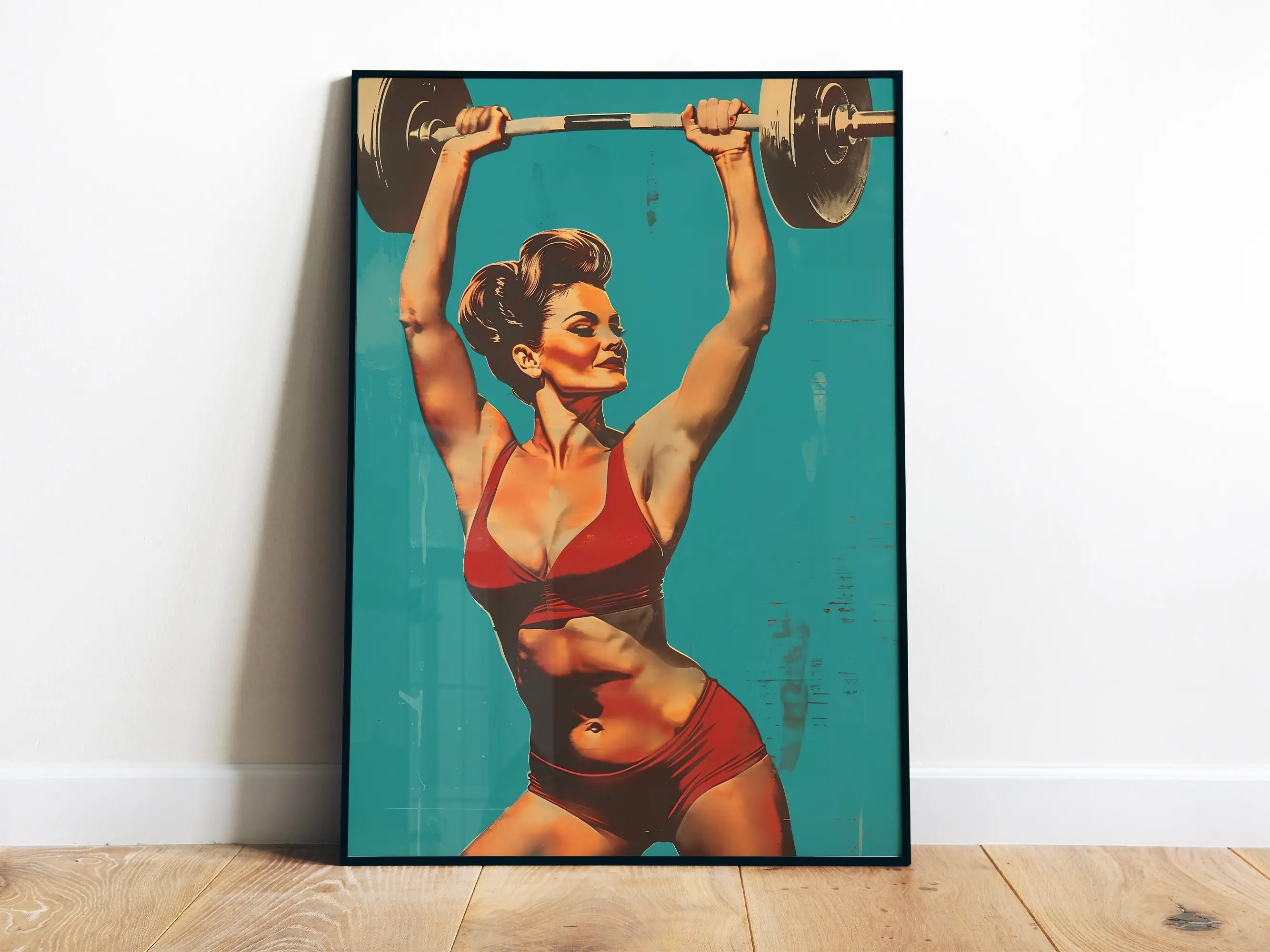 Affiche rétro d'entraînement d - Home Gym Dumbbell Workout avis et prix