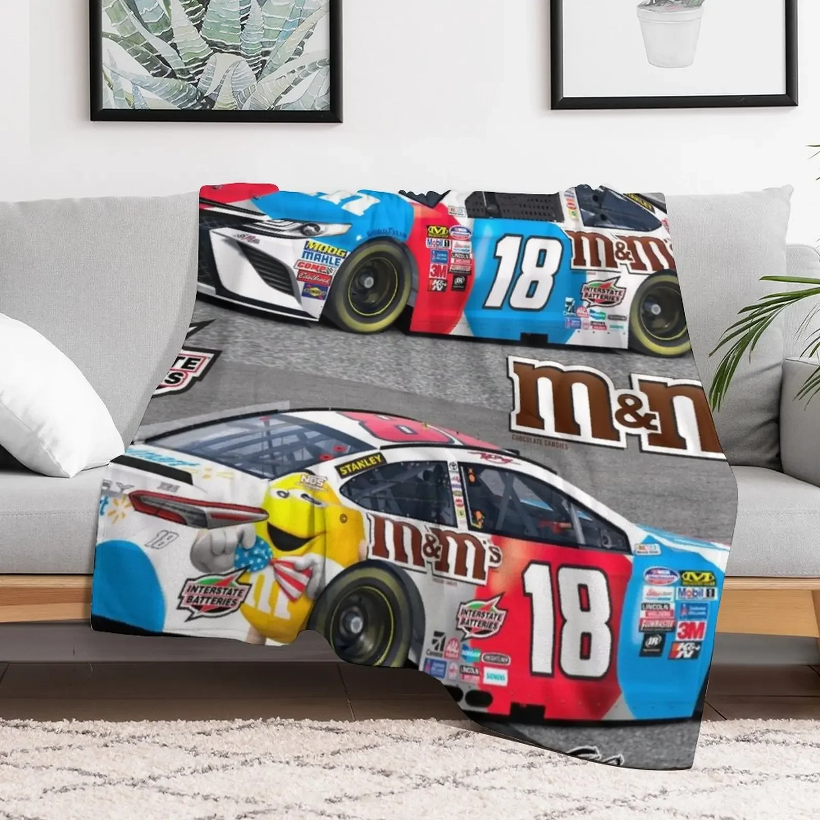 kyle busch Throw Blanket Thermals For Travel Nap Sofas Blankets