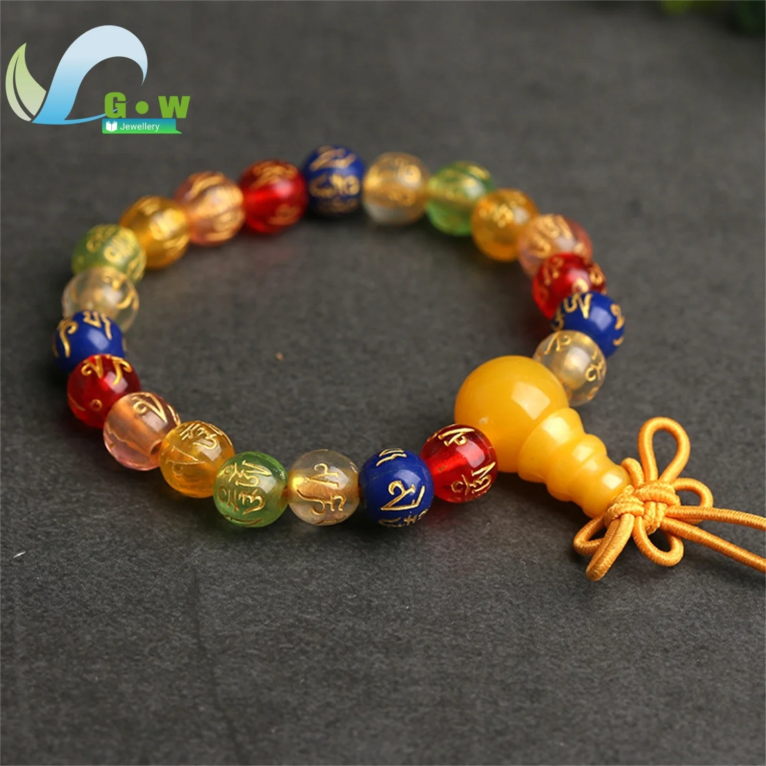 New 8mm Six Syllable Mantra Buddhist Bracelet Crystal Tri-Pass Colored Frosted Beads Unisex Couple Spiritual Jewelry Fortune