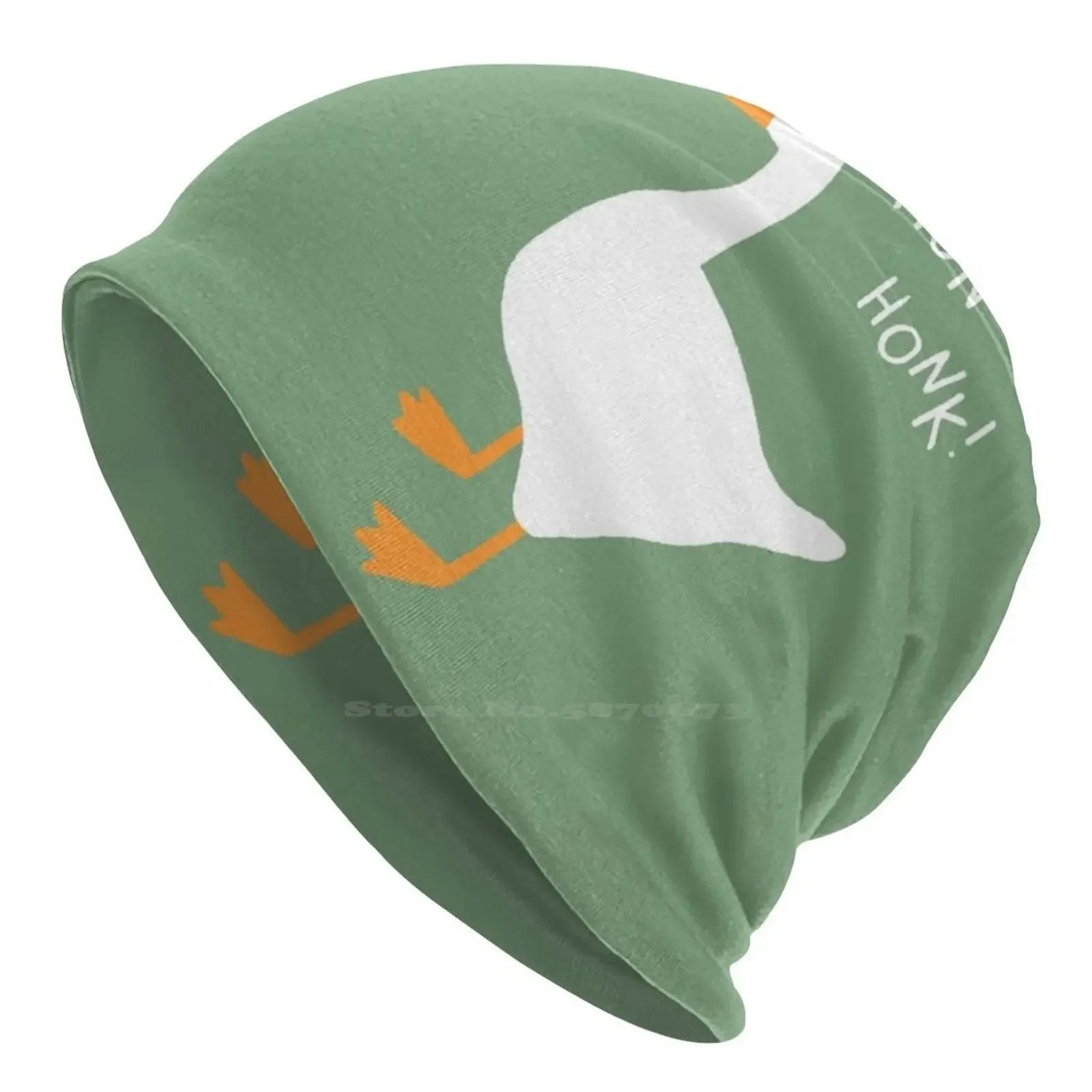 Honk Honk Goose Knitted Hat Warm Beanie Outdoor Caps Honk Bird Duck Untitled Goose Game Fan Art Quack Simple Animal Game Art