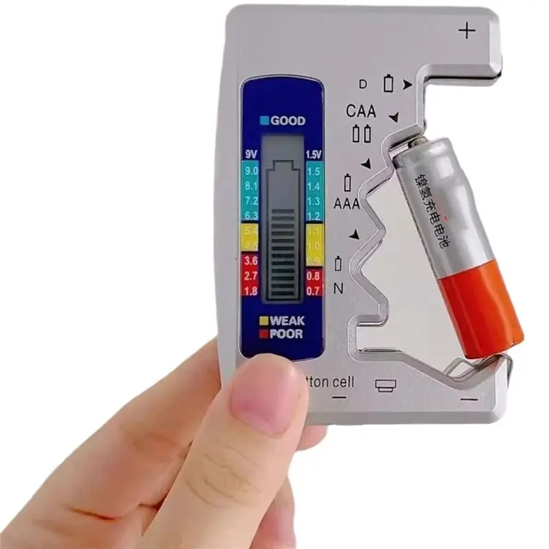 ABGI BT1688 Universal Battery Tester for D C AA for AAA N 9V 1.55V Button Cell Portable Intuitive LCD Display