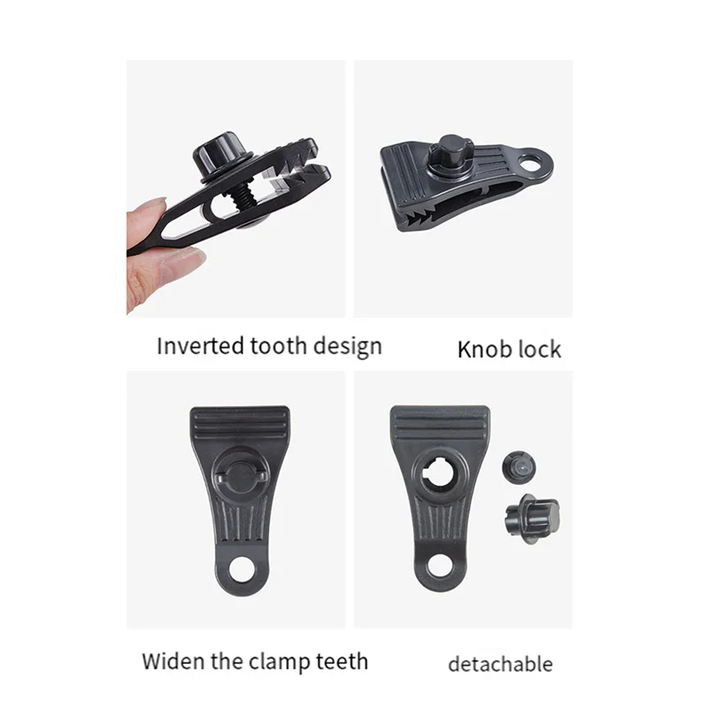 

20Pcs Tarp Clips Heavy Duty Lock Grip Tarp Clamps Pool Cover Clips Tent Fasteners Holder For Awnings, Outdoor Camping