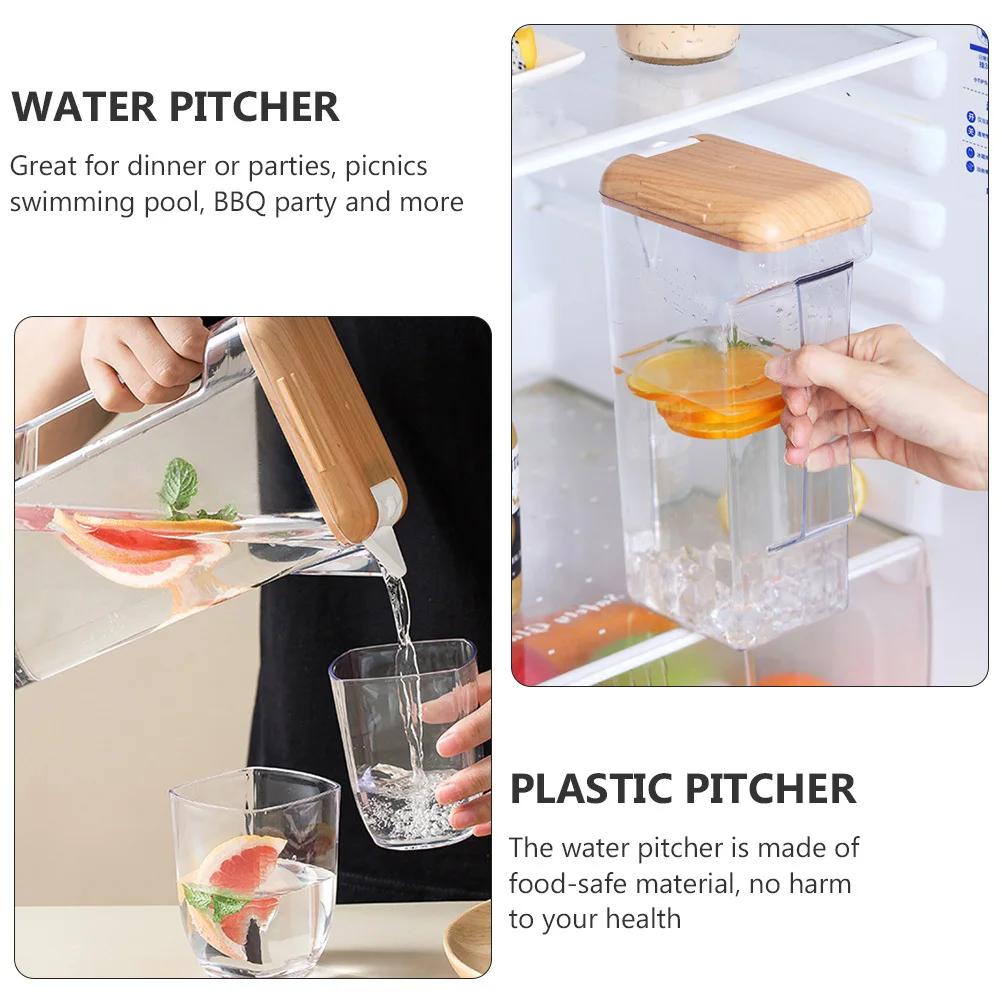 

1600Ml Cold Water Pitcher Plastic Clear Jug Large Capacity For Juice Beer Ice Tea Homemade Beverage Picnic Bbq Party Use Plastic