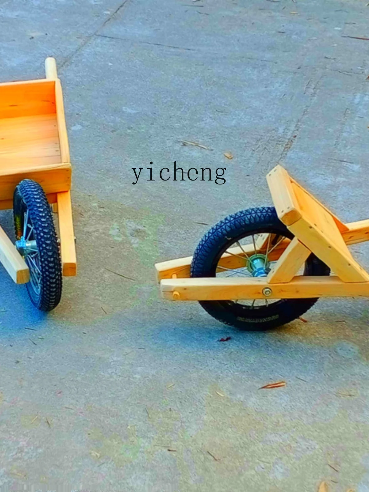 AF Schubkarre Anji Spiel Holz Bull Rad Dreieck Gürtel Eimer Kinderwagen Kindergarten Kinder Outdoor Spielzeug