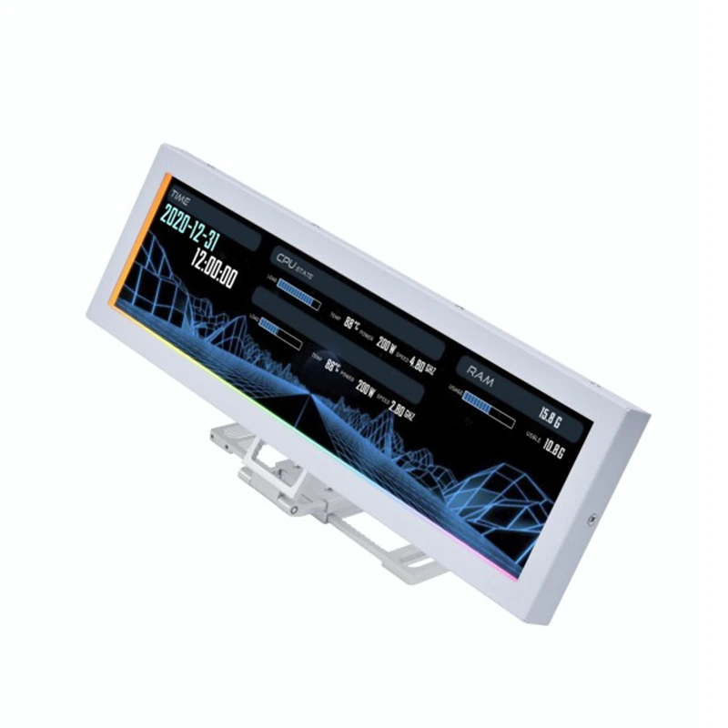 شاشة LIANLI Universal (US88v1) 8.8 بوصة IPS LCD، 1920 × 480، 60 هرتز، 500 شمعة في المتر المربع، شاشة ثانوية لعلبة الكمبيوتر. #4