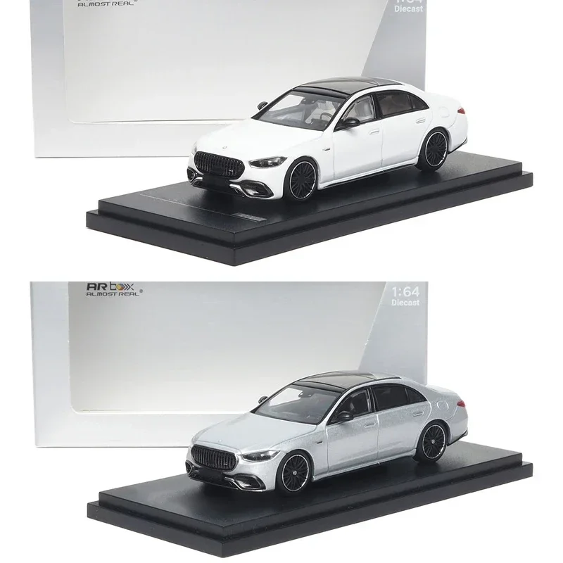 

AR Box 1:64 S Class S63 E Performance Opalith White Bright/Высокотехнологичные серебряные литые модели автомобилей