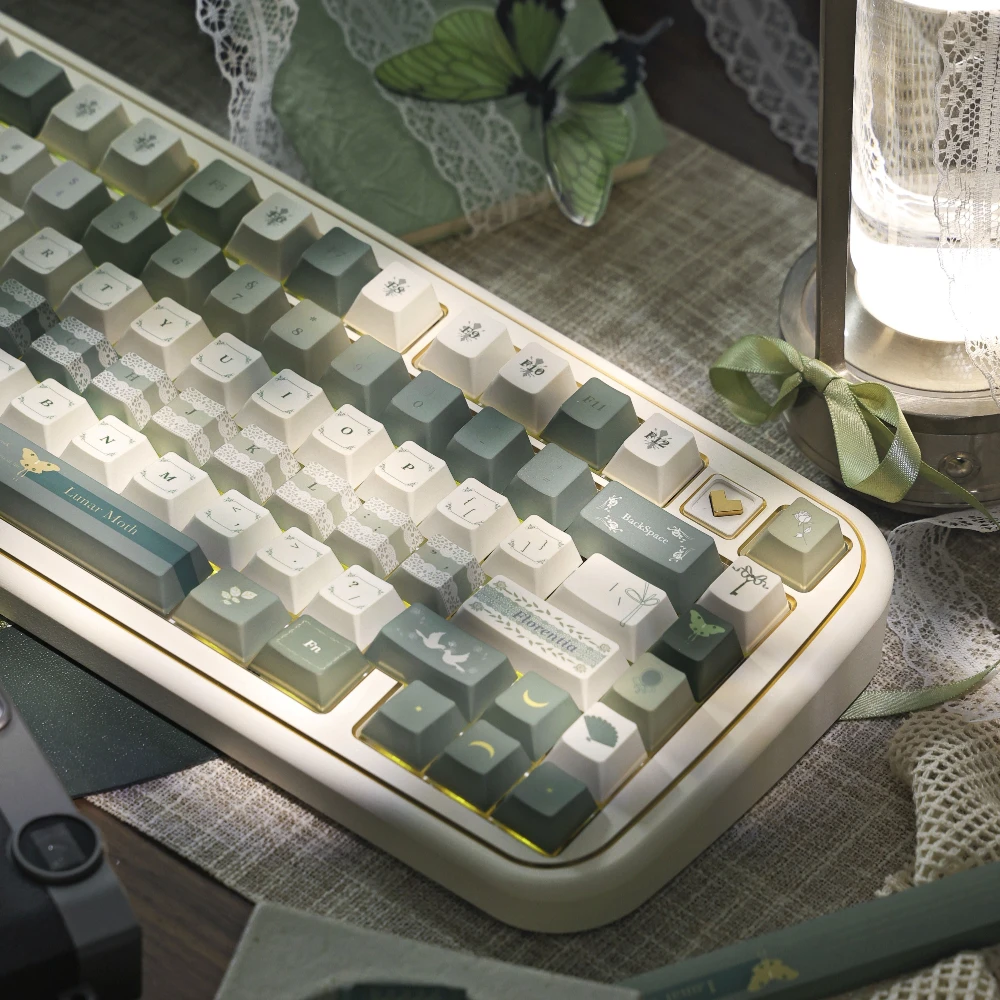 Original Emerald Green Keycaps Cherry Profile PBT Dye Sublimation Keycap For MX-style Mechanical Keyboard 138keys