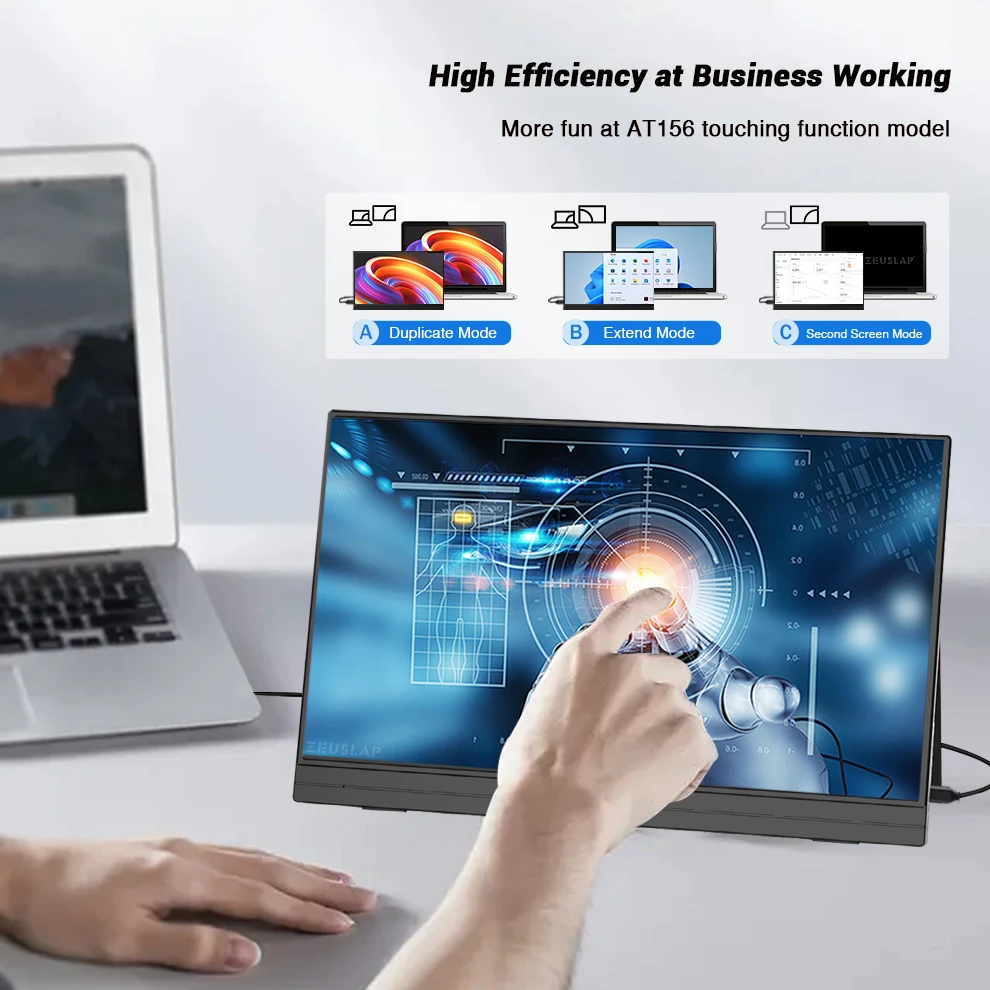 Picture 5: ZEUSLAP Portable Monitor Ultrathin 15.6inch touch/non touch 1080P FHD HDR IPS USB-C for laptop phone xbox cctv camera PS4 PS5