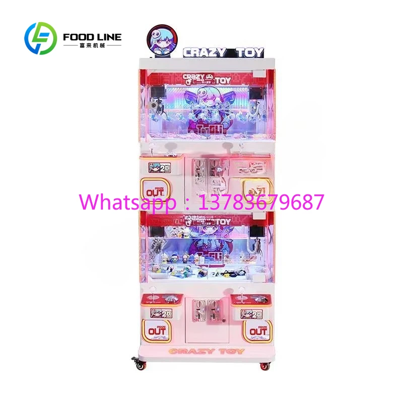 

Customized New Design Coin Operated 4 Players Claw Machine Kids Small Prize Toys Crane Vending Arcade Amusement Claw Machine