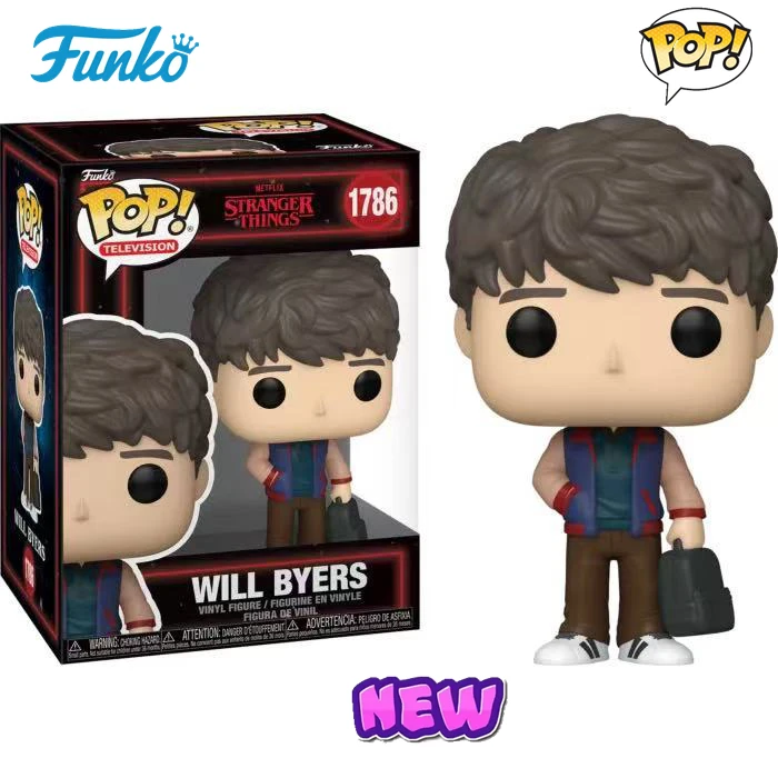 O mais recente personagem de TV Stranger Temporada 5 Funko POP Will Byers 1786 #   Figura de vinil modelo colecionável presentes de Natal para crianças