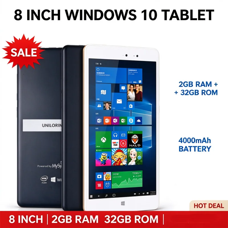 8 INCH U1 Z3735F CPU 2GB DDR RAM 16GB ROM Emmc Windows 10 Tablet PC 1.33GHz Dual Cameras Micro Usb