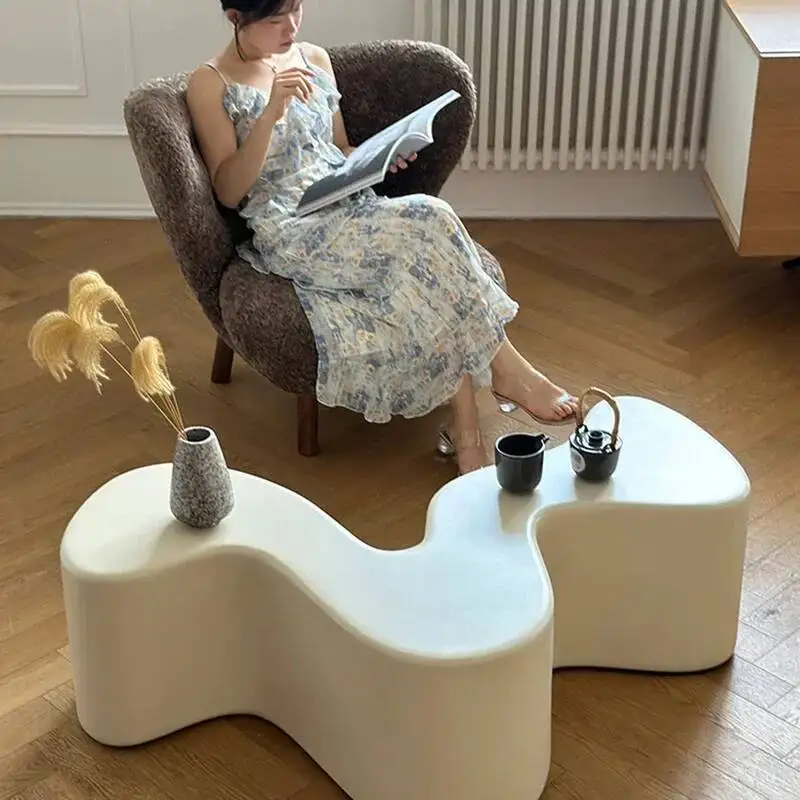 

Nordic Luxury Coffee Table Decoration Aesthetic Modern Designer Side Table Center Writing Mesas Bajas Lounge Suite Furniture