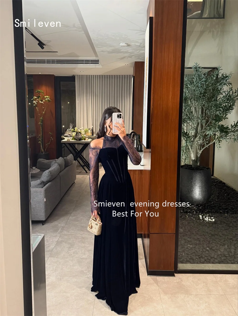 Smileven Luxury Lace Mermaid Prom Dress Waist Shaping Party Gowns Appliques Sweetheart Occassion Dress Customized 2026