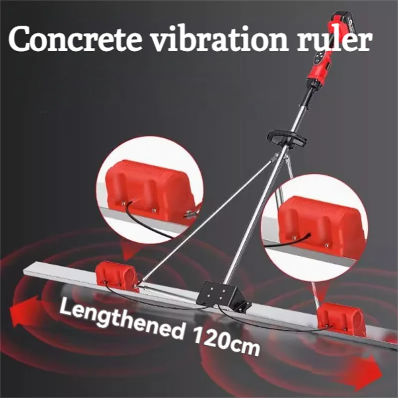 Electric Concrete Polisher Level Floor Vibration Ruler Mortar  Vibrator Screed 120cm Concrete Leveling Vibration Ruler