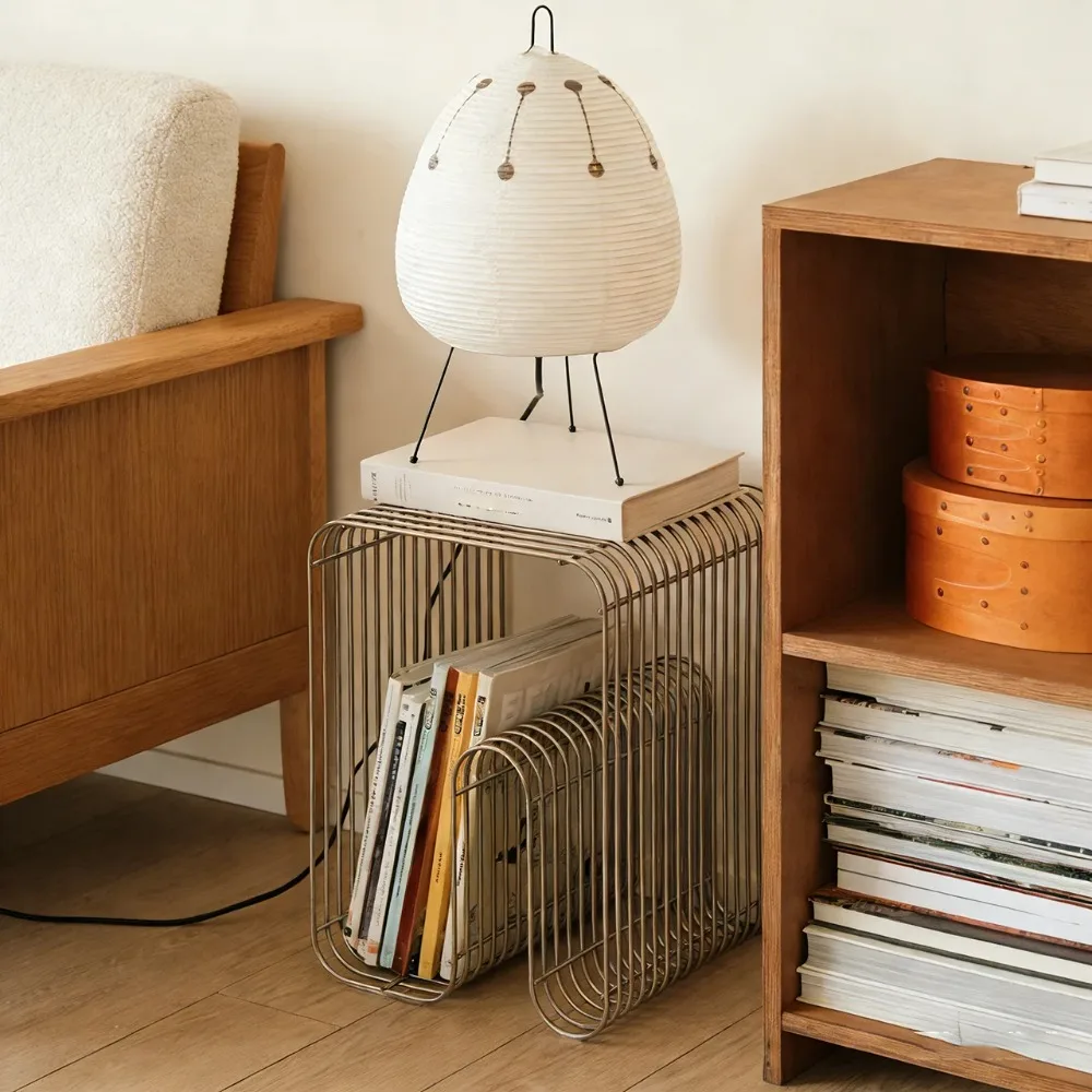 

Sturdy Metal Wire Bookshelf, Multi-Function Open Bookcase, Space-Saving Storage Rack for Home Office Living Room Bedroom