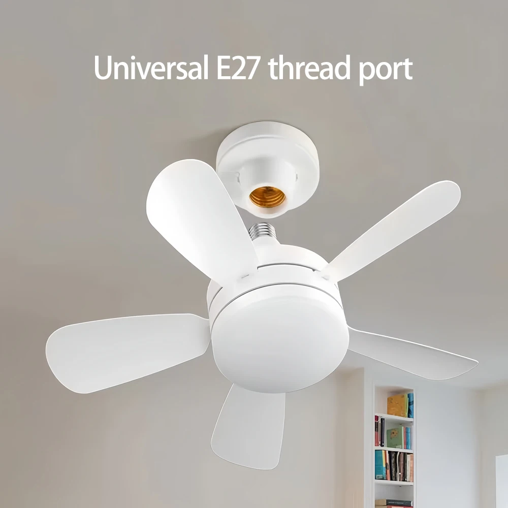 LED Ceiling Fan Light Intelligent Remote Control Silent Ceiling Fan Dimmable Chandelier E27 Threaded Base Bedroom Living Room