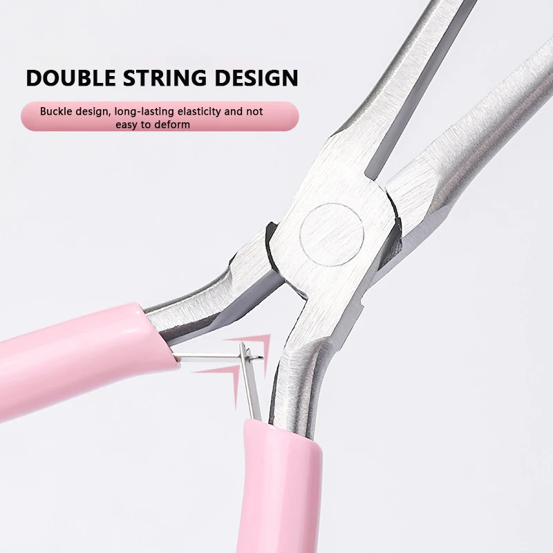 Acrylic Nail Shaping Tweezers C Curve Pinching Tool Gel Quick Building Extension Tips Clips Pink Nail Art Design Manicure Tools