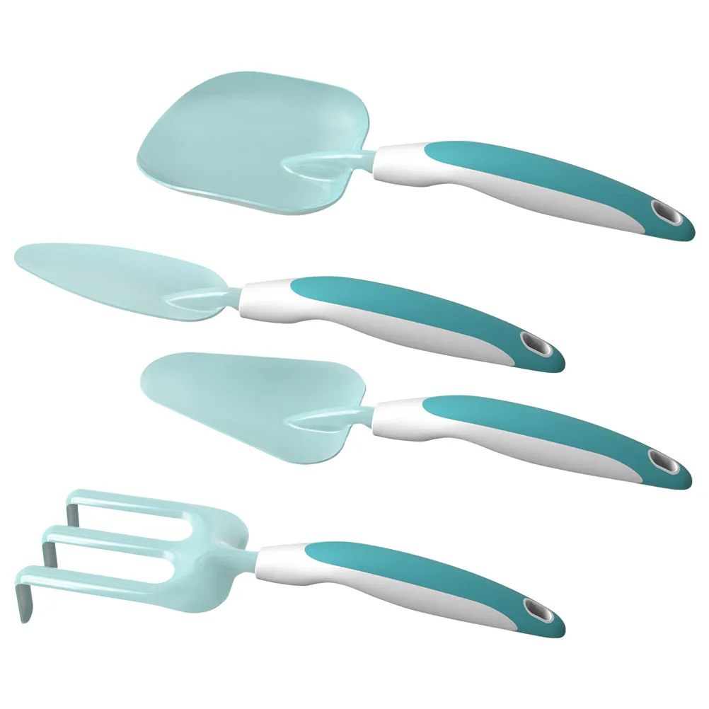 4 قطعة مجموعة أدوات البستنة ألوان نابضة بالحياة أشكال جميلة مناسبة للأطفال الأيدي الصغيرة حديقة معاول المرابط ديكور المنزل #3