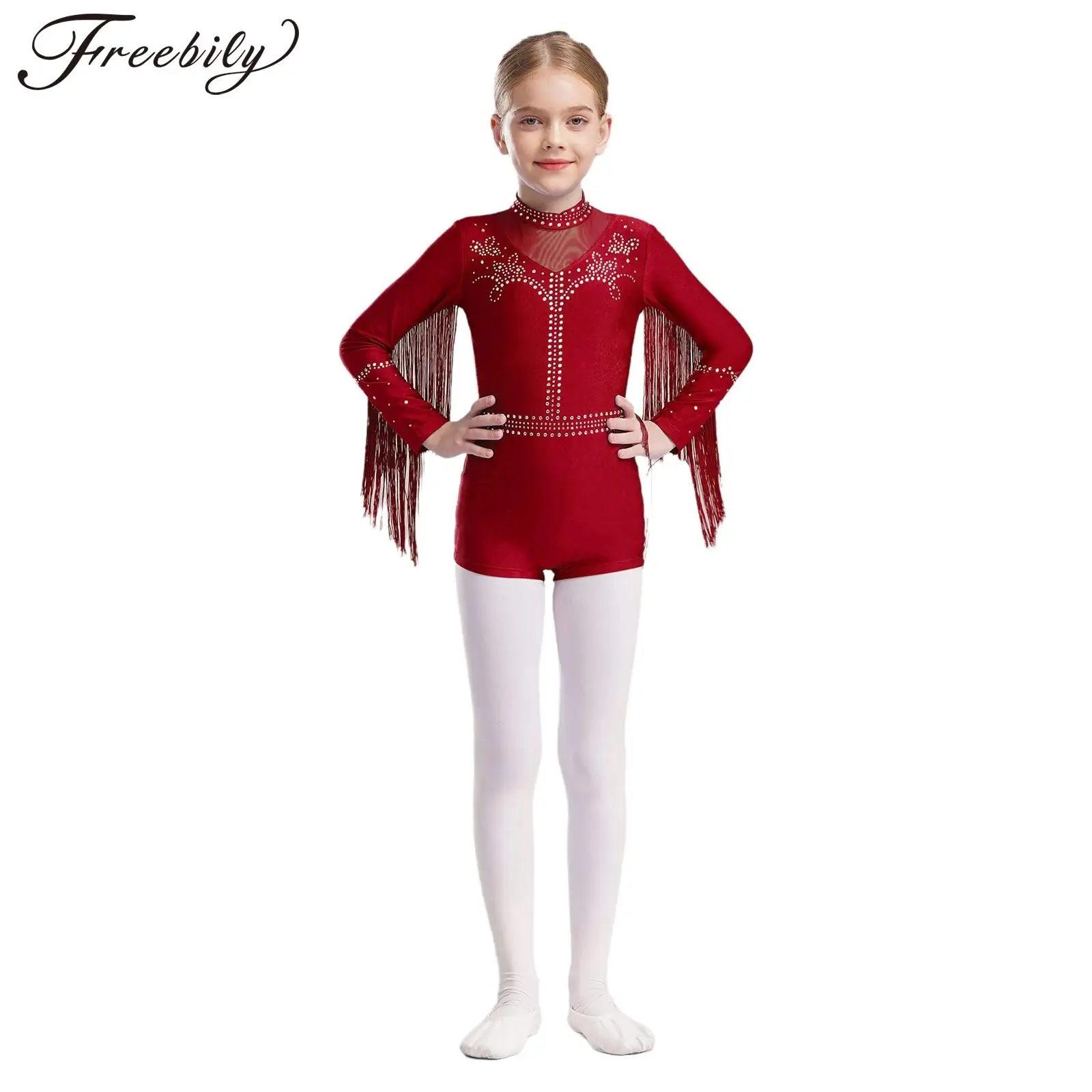 Kids Girls Shiny Rh… - image