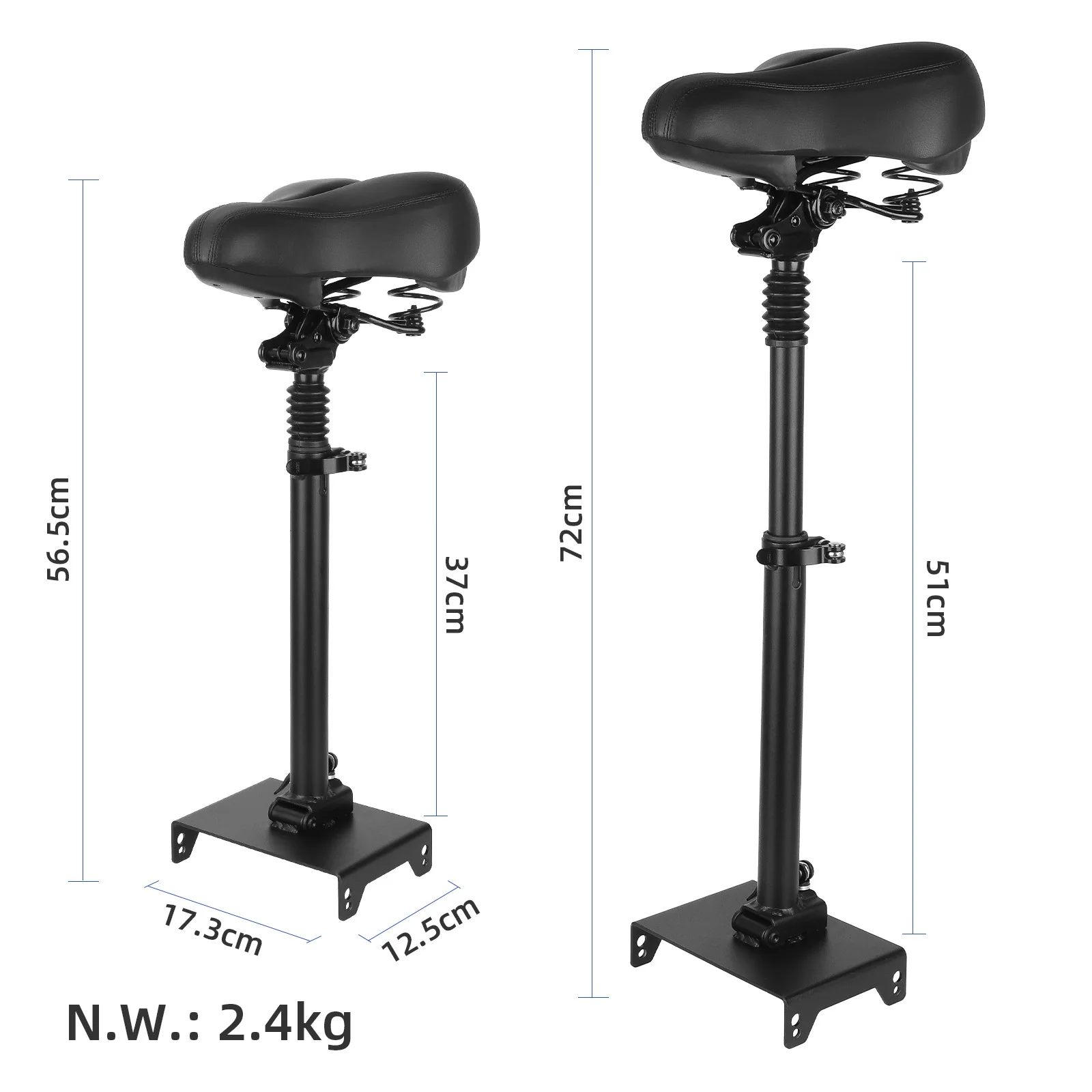 Non-destructive Mounting Seat for Ninebot 9 Max G30/G30LP Scooter Seat Foldable Shock Absorbing Saddle