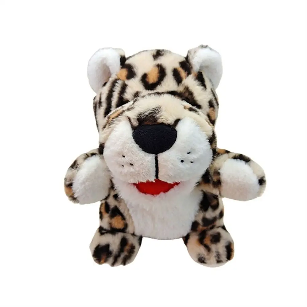 Jungle Animal Animal Hand Puppets Movable Mouth Elephant Lion Plush Hand Doll Storytelling Monkey Leopard Imaginative Play