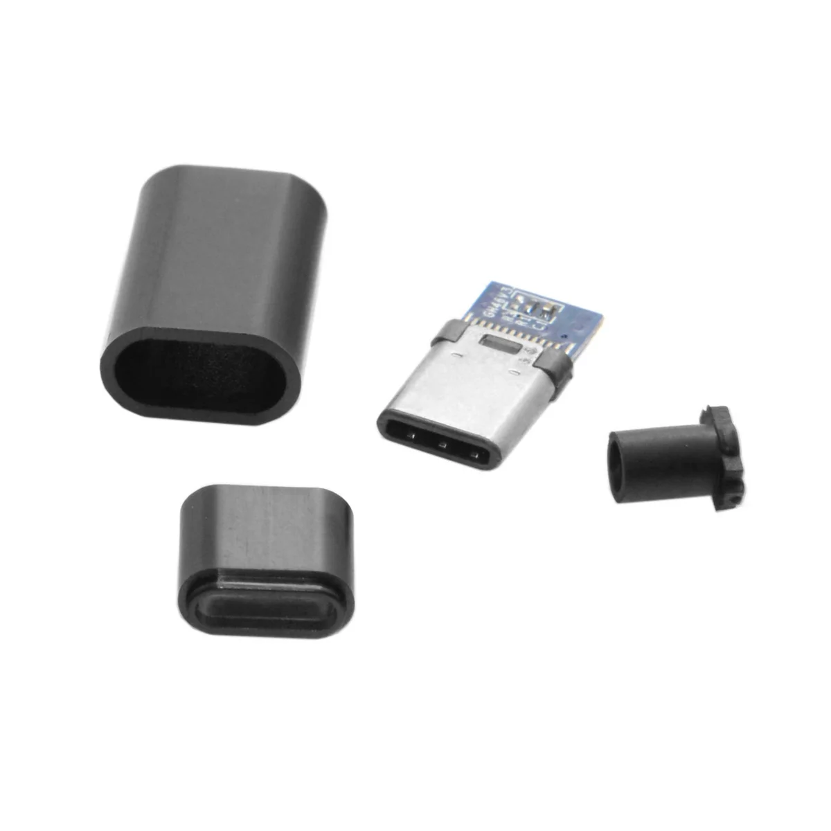 CYDZ CY 5set DIY 24pin USB 3.1 Type C USB-C Male Plug Connector SMT type with Black Housing Cover