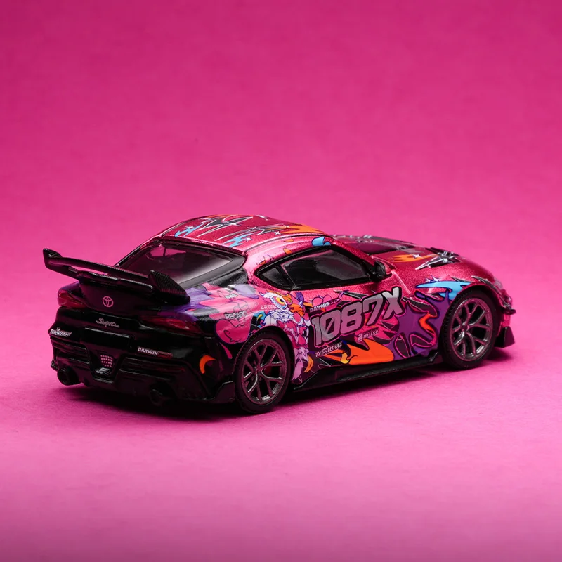 1:64 XCARTOYS 2025 North Exhibition Limited EVA S13 modèle de voiture en alliage moulé sous pression, ornement décoratif pour adultes, jouet pour enfants.