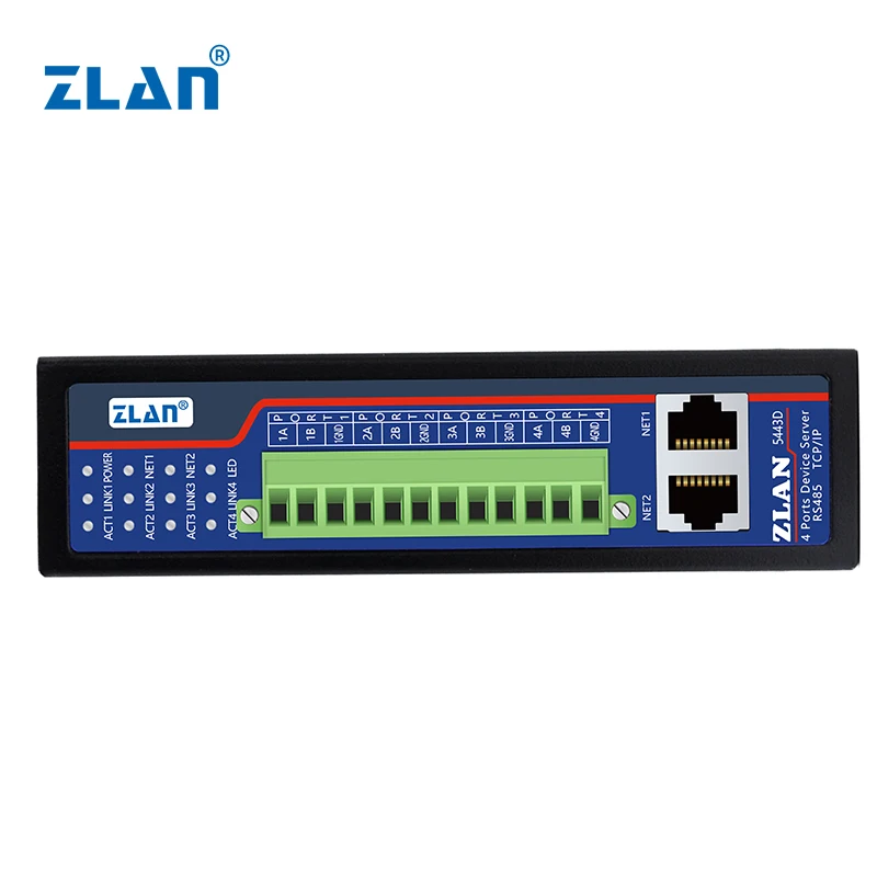 4 port Isolating serial to Ethernet TCP IP Converter Modbus RTU TCP ZLAN5443D